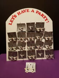 Bull Terrier Dog Earrings 3D Bully Head Hook Jewelry Let's Have A Party! 1 Pair - Picture 1 of 12