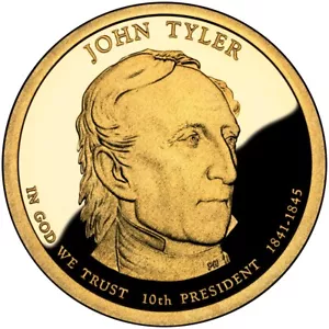 2009 S John Tyler Presidential Proof Dollar - Picture 1 of 7