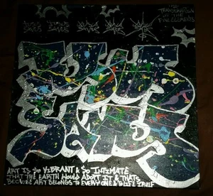 Umstrittenes Graffiti Straßenkünstler Jesus rettet Leinwandbild oder U-Bahn-Karte - Bild 1 von 6