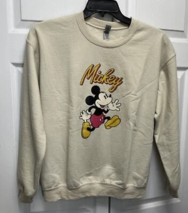 Mickey Mouse Sweatshirt Erwachsene Medium Rundhals Sweatshirt Beige - Bild 1 von 4