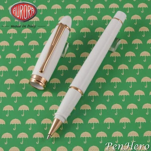 Aurora Ipsilon Winter White Rollerball Pen B71-PW - Picture 1 of 4