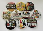 Juneteenth Set of 10 Pin back buttons 2.25 inch Badge Black History #2