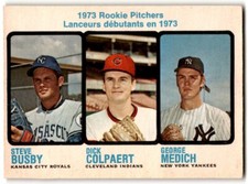 1973 O-Pee-Chee Rookie Pitchers - Steve Busby/Dick Colpaert/George Medich Rookie