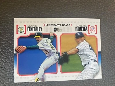 2010 Topps Legendary Lineage #LL26 Dennis Eckersley/Mariano Rivera  - Image 1 of 2