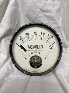 General Electric ACVolt Meter 7“ Across Dial - Picture 1 of 8