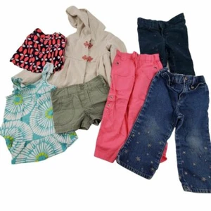 Girls Lot of 7 Size 2T 24 Month Coat Jeans Tahari Gap Carters Shorts Dress - Picture 1 of 7