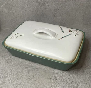 Denby Green Wheat Stoneware Divided Serving Dish With Lid, Very Good Condition - Bild 1 von 14