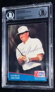 George Archer "1969 Masters Champion" 1991 Pro Set #245 Signed Card BAS Beckett - Picture 1 of 2
