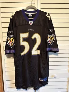 Reebok Ray Lewis Baltimore Ravens Trikot Herren 2XL NFL OnField Schwarz Nylon Mesh 52 - Bild 1 von 11