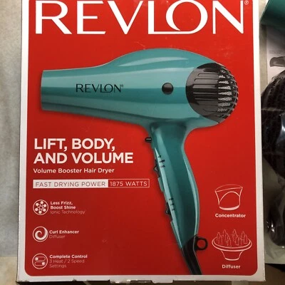 Secador de cabelo iônico Revlon RVDR5036EME 1875W concentrador difusor turquesa - Imagem 1 de 4