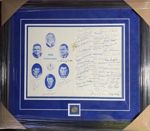 Jacques Plante, Howe, Bellevel 37 Autógrafo 1978 Hockey HOF Programa Enmarcado🏒 - Imagen 1 de 14