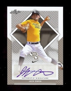 JACK OWEN 2016 Leaf *PERFECT GAME* Certified AUTOGRAPH RC
