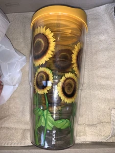 Tervis Becher 24 Unzen Sonnenblumen mit gelbem Deckel - Bild 1 von 8