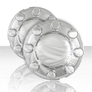 4x4 Chrome Wheel Center Hub Caps 8 Lug Rim Cover Hubs for Ford F250 F350 SD - Picture 1 of 4