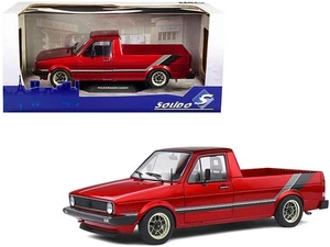1982 Volkswagen MK1 Pickup Truck 1/18 Diecast Model Car Red Metallic Stripes ... - Picture 1 of 1