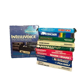Intellivision Video Game Lot 10 Games +intellivoice Untested