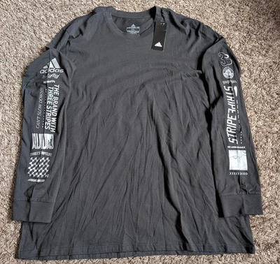 Novo com etiquetas Adidas preto hiper amplificador algodão não pode desacelerar manga longa 2XL - Imagem 1 de 4