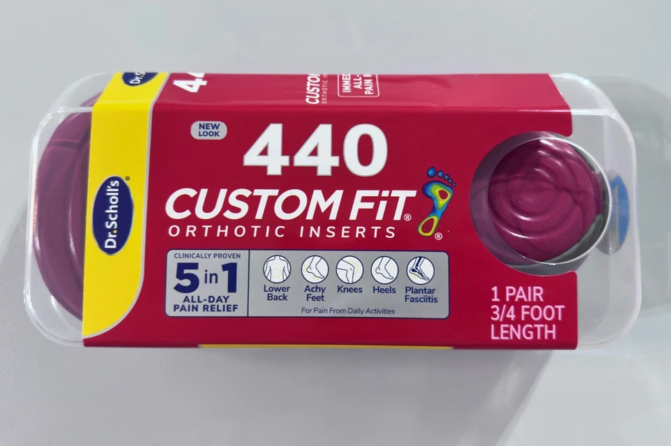 Insertos ortopédicos Dr. Scholls CF 440 ajuste personalizado - rojo nuevo sellado Foto 1 de 4