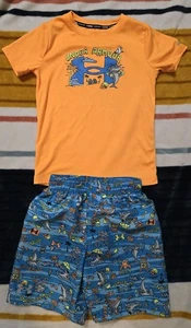 Boys Under Armour Swim Outfit Swim Trunks & UV Protection Shirt Size 6 - Picture 1 of 9