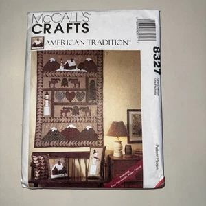 McCalls Crafts 8327 American Tradition Quilt Stocking & Pillow Sewing Pattern - Picture 1 of 3