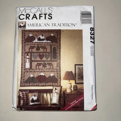 McCalls Crafts 8327 American Tradition Quilt Stocking & Pillow Sewing Pattern - Image 1 of 3