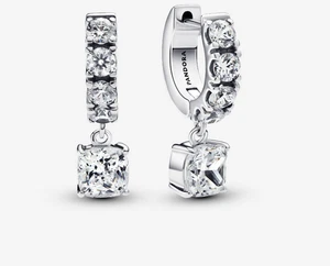 Pandora 293547c01 Orecchini Cerchi con Punto Luce e Pavè Argento - Foto 1 di 1