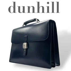 Dunhill Crochette with lock business bag handbag calf leather navy - Picture 1 of 14