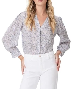 Paige Bluse Leinenmischung rot/weiß/blau Größe M - Bild 1 von 6
