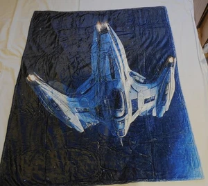 Raumschiff Galaxie Fleece Überwurf Decke Weltraumliebhaber Trekies - Bild 1 von 4