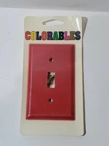 Colorables Solid Red Color Single Light Switch Switchplate New NIP - Picture 1 of 2