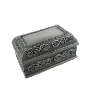 Small Pewter Celtic Jewelry Box IRISH MADE by Mullingar Pewter - Picture 1 of 4