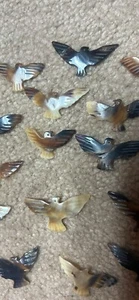 Geschnitzte Muschel Vogel Perlen/Anhänger - zufällige Menge 6, Erdtöne - Bild 1 von 4