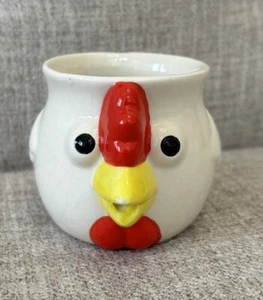 Vintage Colorful Rooster Chicken Creamer Cup Pitcher - Picture 1 of 5