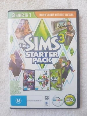 The Sims 3 Starter Pack incl Bonus Date Night Clothing 3 Games in 1 Rated M   - Image 1 of 4