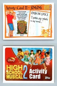 Finish The Lyrics #11 High School Musical 2 - Topps Activity Card TCG - Picture 1 of 1