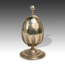ANTIQUE EGG-FORM PERFUME CONTAINER SILVER GOLD INDIA LATE 19TH / EARLY 20TH C.