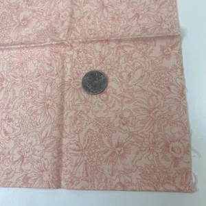 1/2 Yard Quilting Peach Floral Fabric Prisms Hoffman Screen Print Quilt Cut - Picture 1 of 6