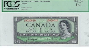 1954 Devil's Face  BOC BC-29a, $1  SN# D/A 9020610,  PCGS 63 - Bild 1 von 2