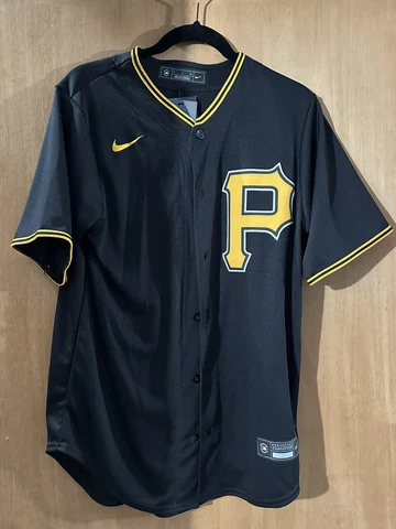 Men's Pittsburgh Pirates Nike Black Alternate Roberto Clemente Jersey Cover