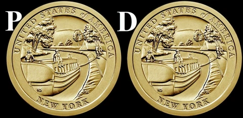 2021 P & D American Innovation New York Dollar "BU" 2 Coin Set US Mint Cover