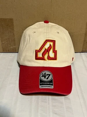 Atlanta Flames NHL '47 Brand Throwback Clean Up Natural Two Tone Adjustable Hat - Image 1 of 4
