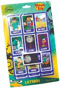 JUEGO DE LOTERÍA "DISNEY PHINEAS AND FERB" (BINGO MEXICAN STYLE), FROM MEXICO - Picture 1 of 1