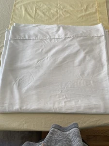 Fairfield Square Brookline White King Flat Sheet OKEO-Tex India Polycotton FLAW# - Picture 1 of 6