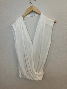 Blusa túnica para mujer Dleione blanca cuello en V sin mangas talla XS - Imagen 1 de 8