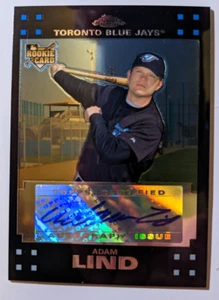 2007 TOPPS CHROME RC AUTO ADAM LIND (K) - Picture 1 of 2