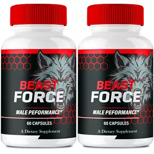 (2 Pack) Beast Force Men Pills, BeastForce Male Maximum Performance Formula - Picture 1 of 3