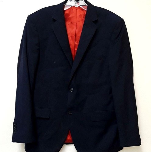 Cappotto tuta uomo Gino Valentino blu navy monopetto taglia 38 S