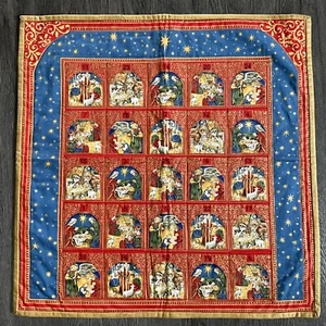 Nativity Christmas Story Advent Countdown Pockets Calendar Finished Fabric Panel - Picture 1 of 11