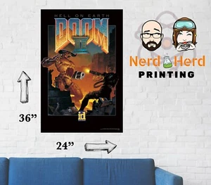Doom II PC MS-DOS Retro Spiel Poster mehrere Größen 11x17-24x36 - Bild 1 von 2