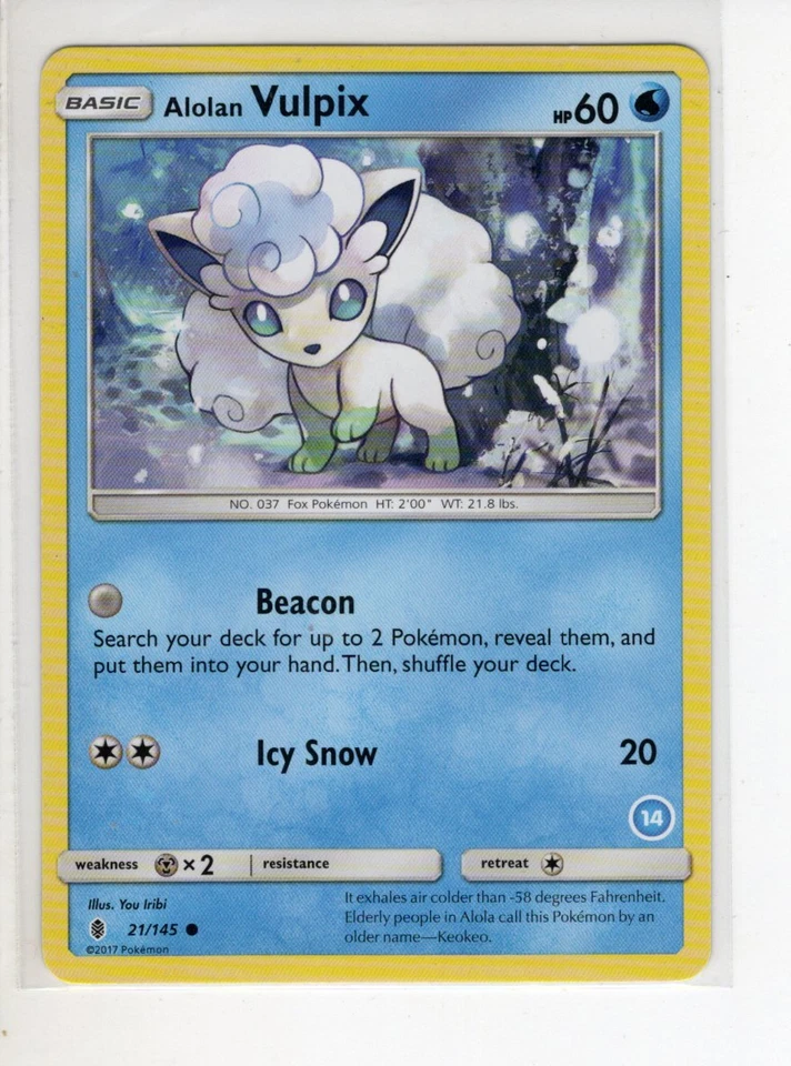 VULPIX GUARDIANS RISING SET POKEMON CARD 21/145 LP - Image 1 of 1